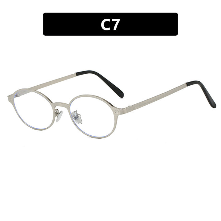 Women's round glasses with a delicate metal frame and comfortable nose pads Kalsten