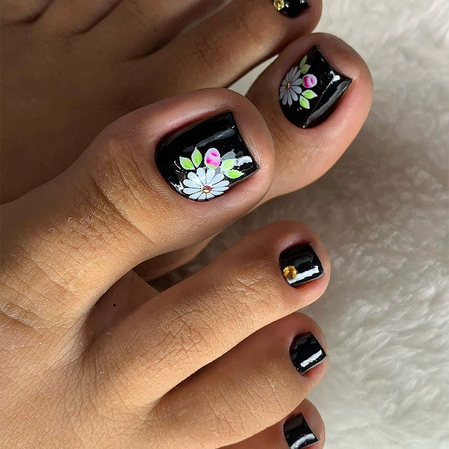 Nail set with shimmering holographic design Kalsten