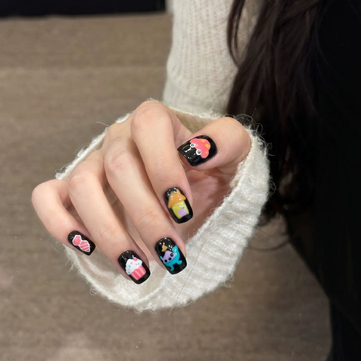 Whimsical Cartoon-Themed Press-On Nail Set Kalsten