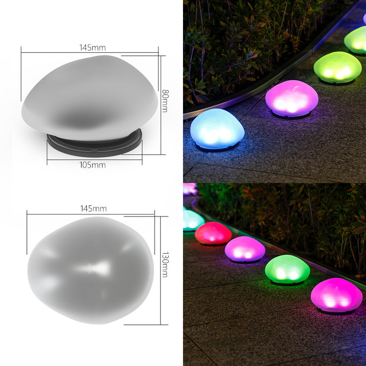 Rechargeable LED Pebble Pathway Lights Waterproof Garden Accent Kalsten