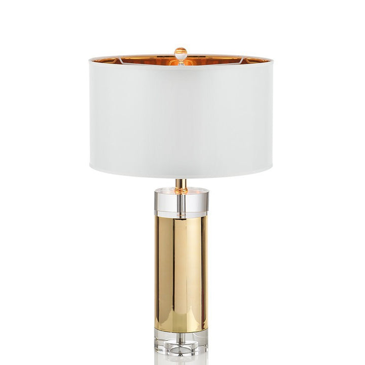 Elegant Glass Table Lamp with Modern Accents