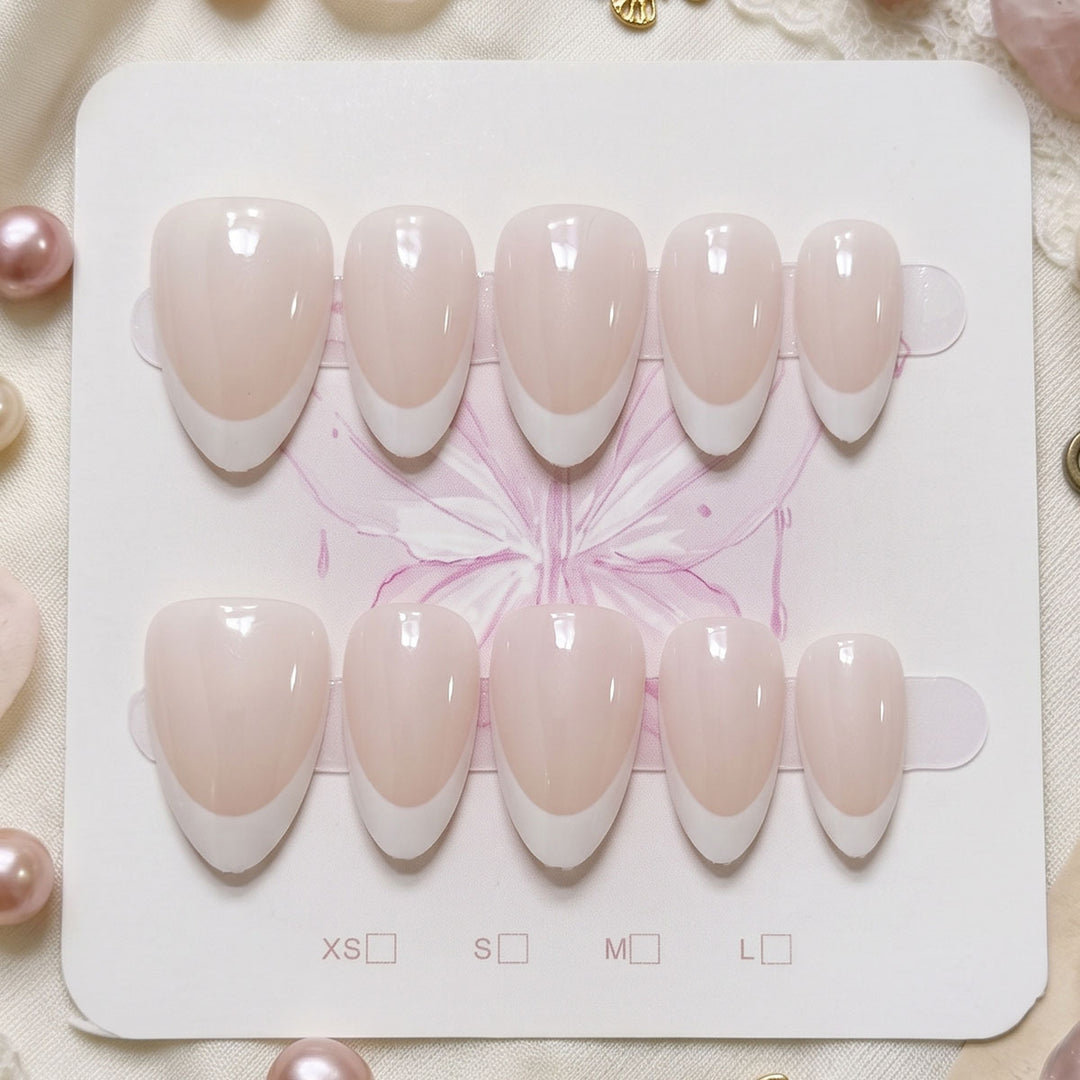 Stylish French Tip Press-On Nails