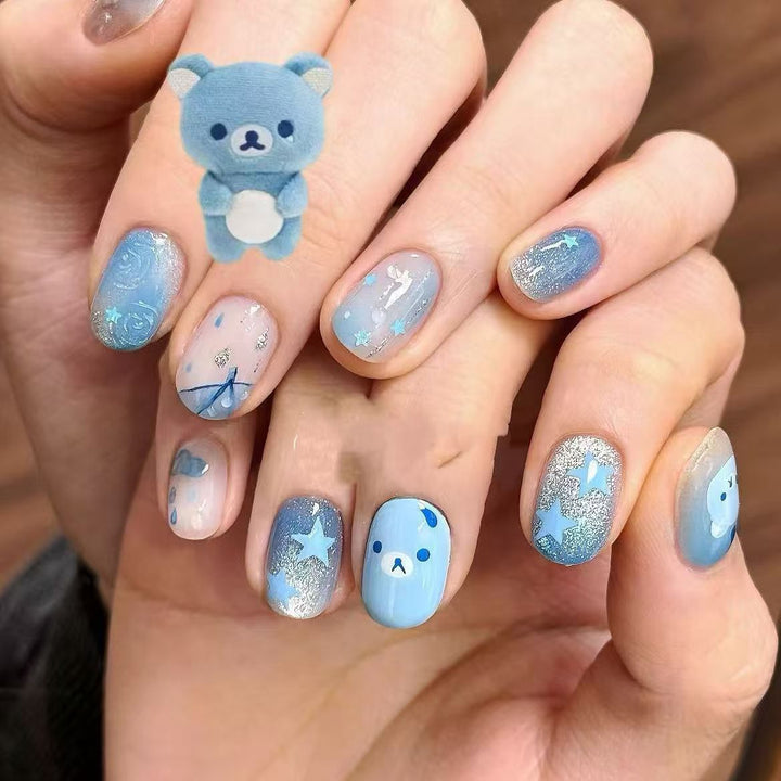 Cute Character Press-On Nail Art Set Kalsten