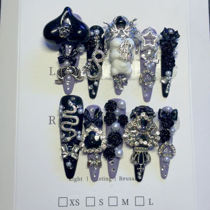 Gothic-Inspired Decorative Hair Clip Set