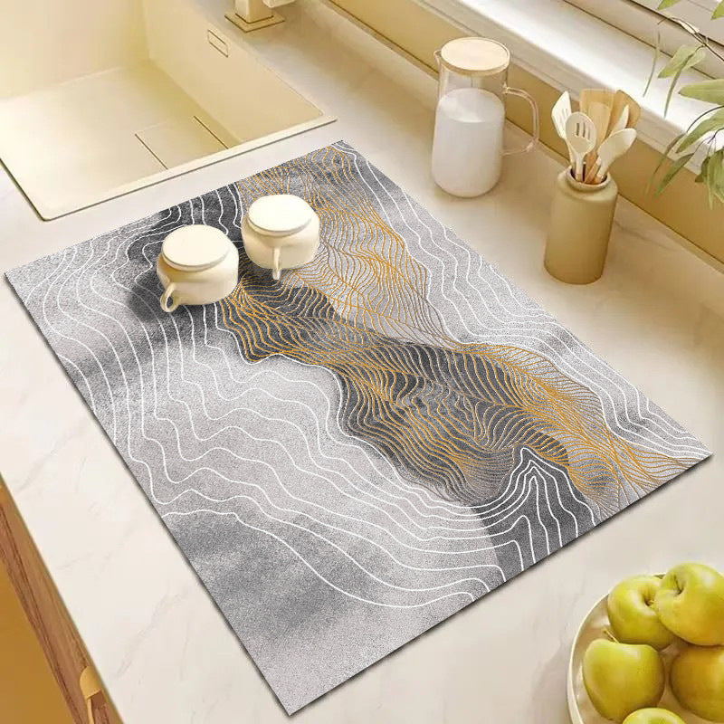Abstract Geometric Kitchen Mat Kalsten