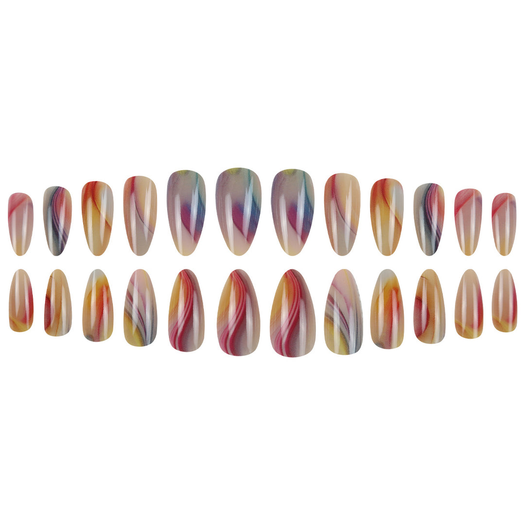 Artistic Swirl Design Press-On Nails Kalsten