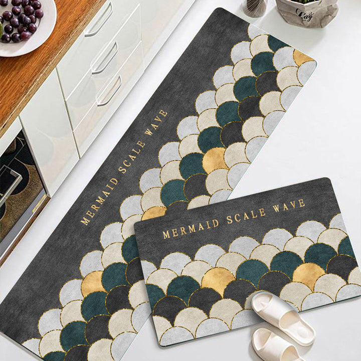 Plush Textured Kitchen Floor Mat Kalsten