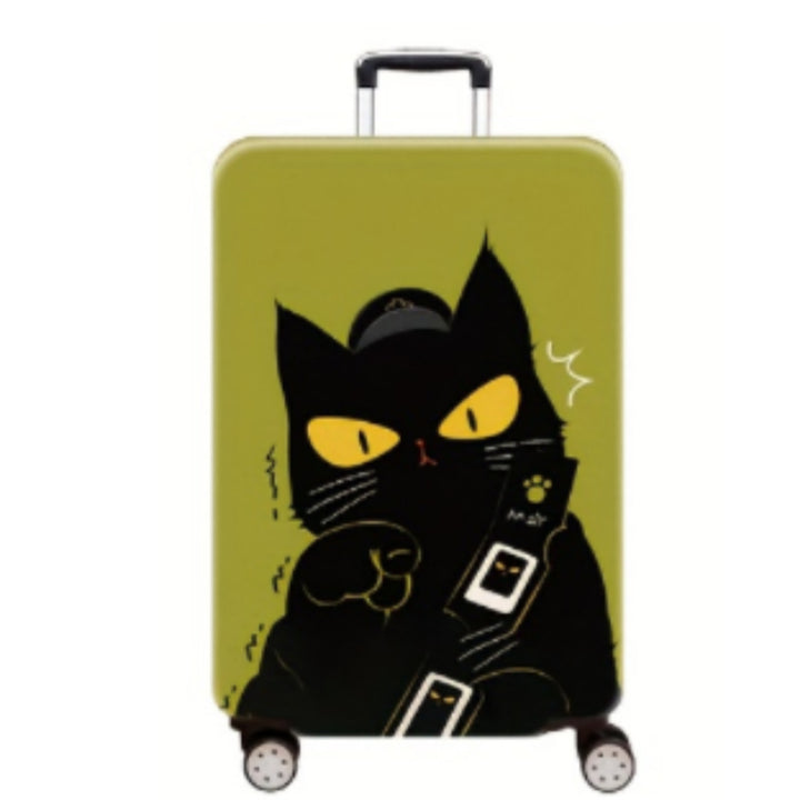 Women's Hard Shell Suitcase with Charming Cat Design Kalsten