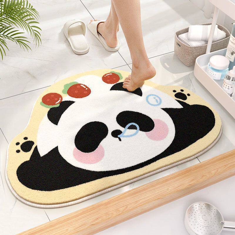 Plush Smiley Face Bath Mat