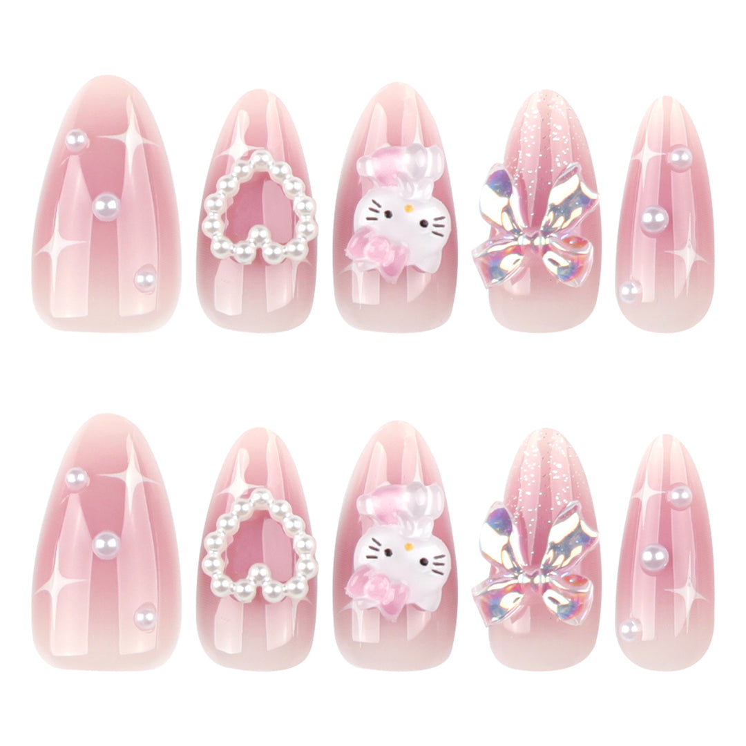 Artificial nail art with playful designs and 3D elements Kalsten