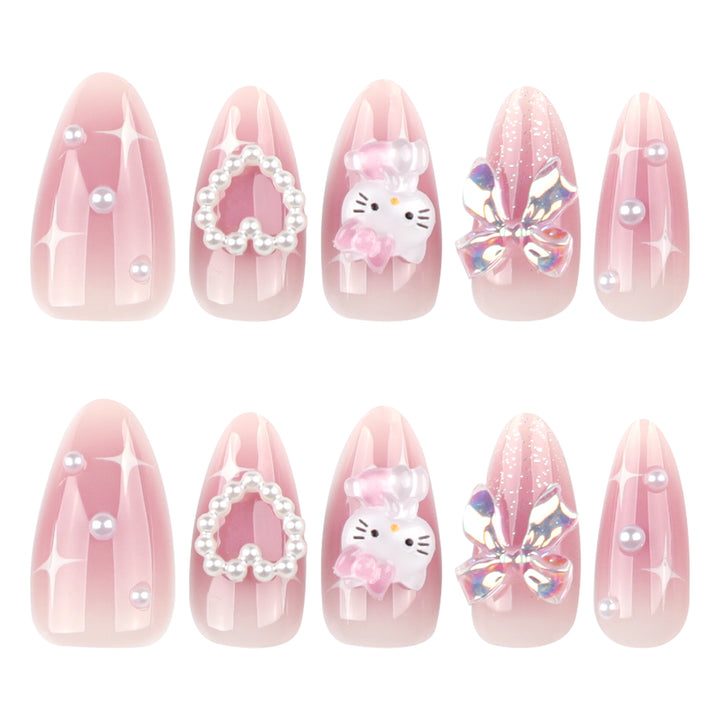 Artificial nail art with playful designs and 3D elements Kalsten