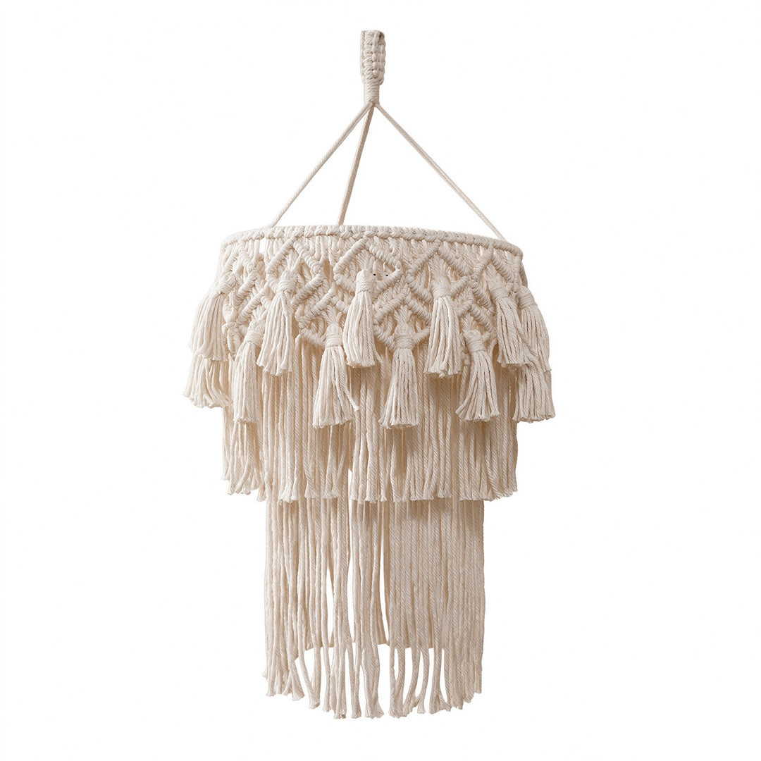 Macrame Hanging Decorative Light Fixture Kalsten