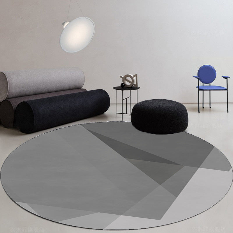 Round Geometric Pattern Area Rug Kalsten