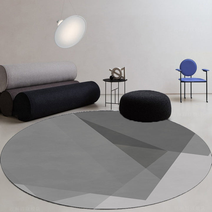 Round Geometric Pattern Area Rug Kalsten