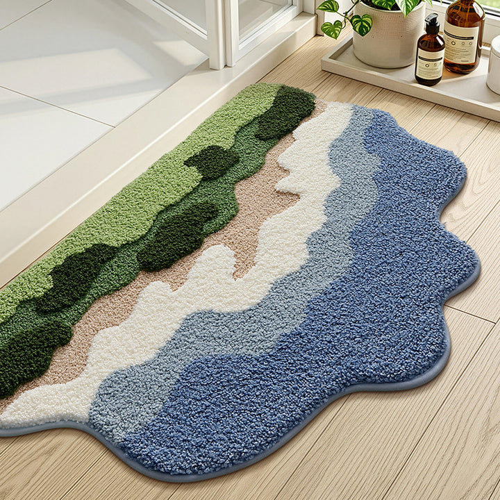 Floral Embellished Indoor Bath Mat Kalsten