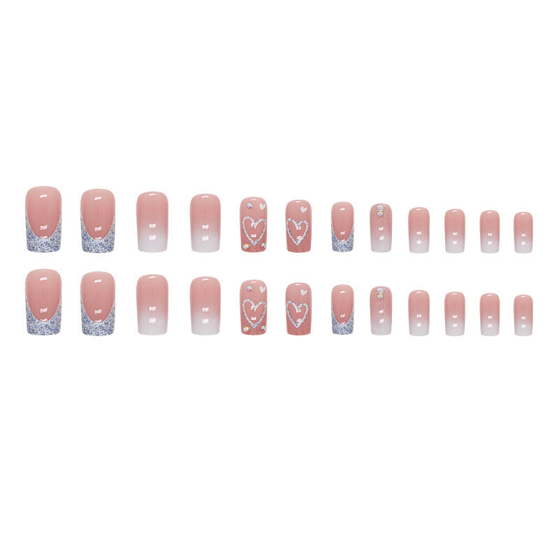 Heart-Embellished Nail Art Extensions Kalsten