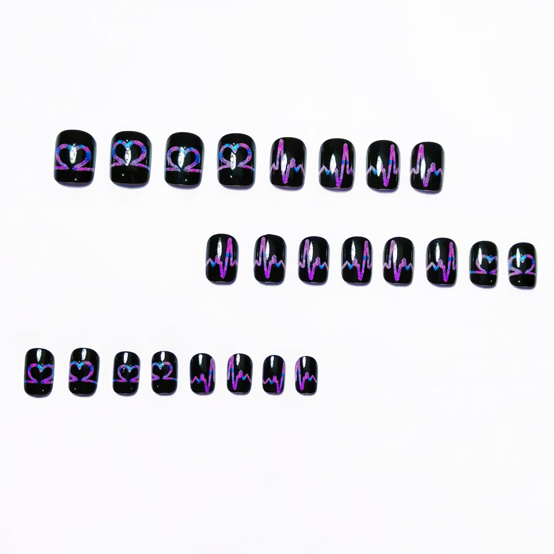 Heartbeat-Themed Nail Art Kalsten