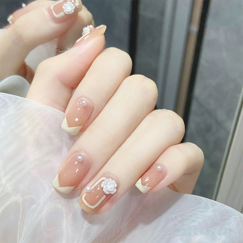 Elegant French Tip Press-On Nails