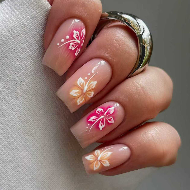 Artistic Floral Press-On Nail Art Set Kalsten