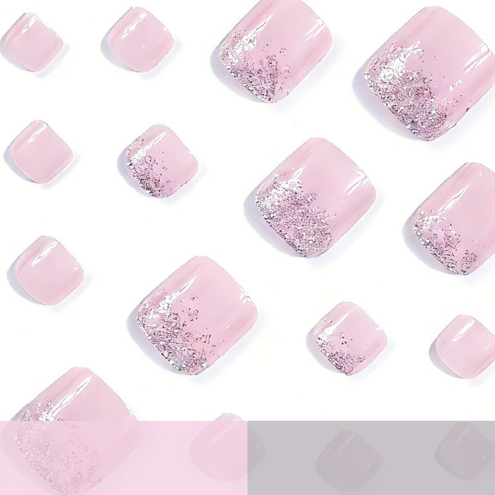 Elegant Glitter Ombre Toe Nail Art Kalsten