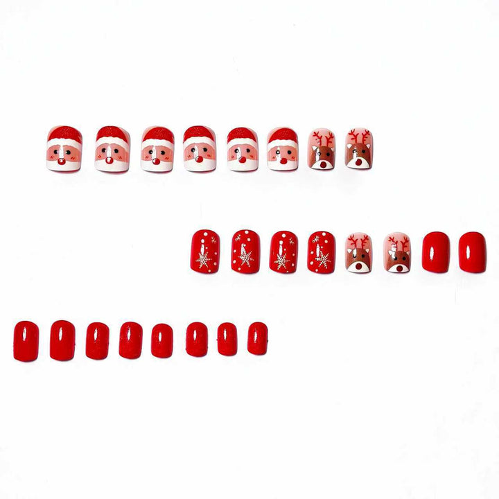 Festive 3D Reindeer and Santa Nail Art Kalsten