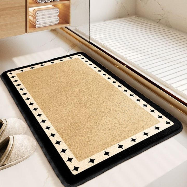 Soft Floral Pattern Bath Mat Kalsten