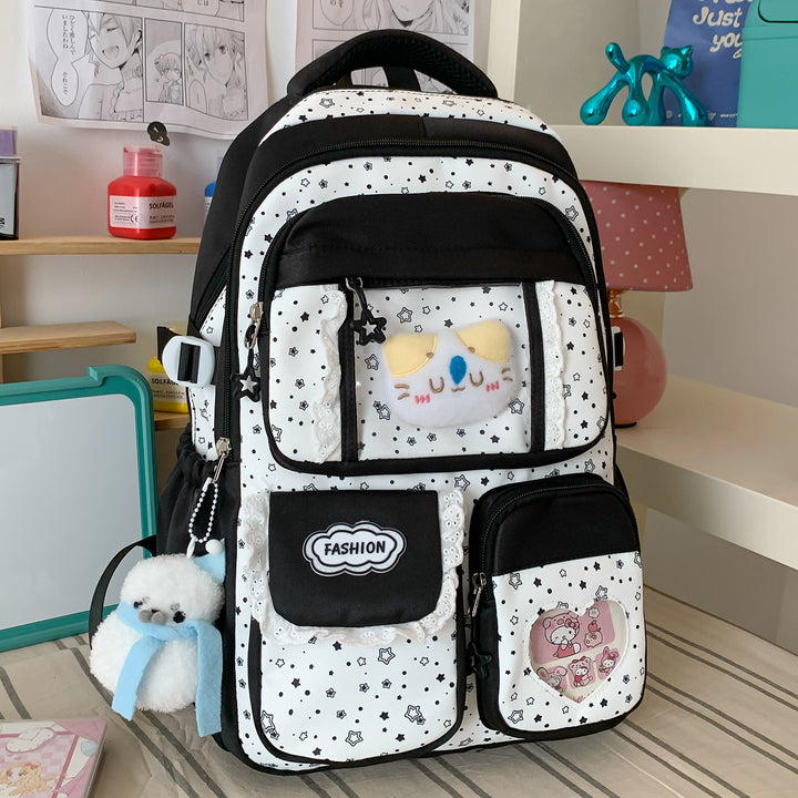 Stylish Star-Print Casual Backpack Kalsten