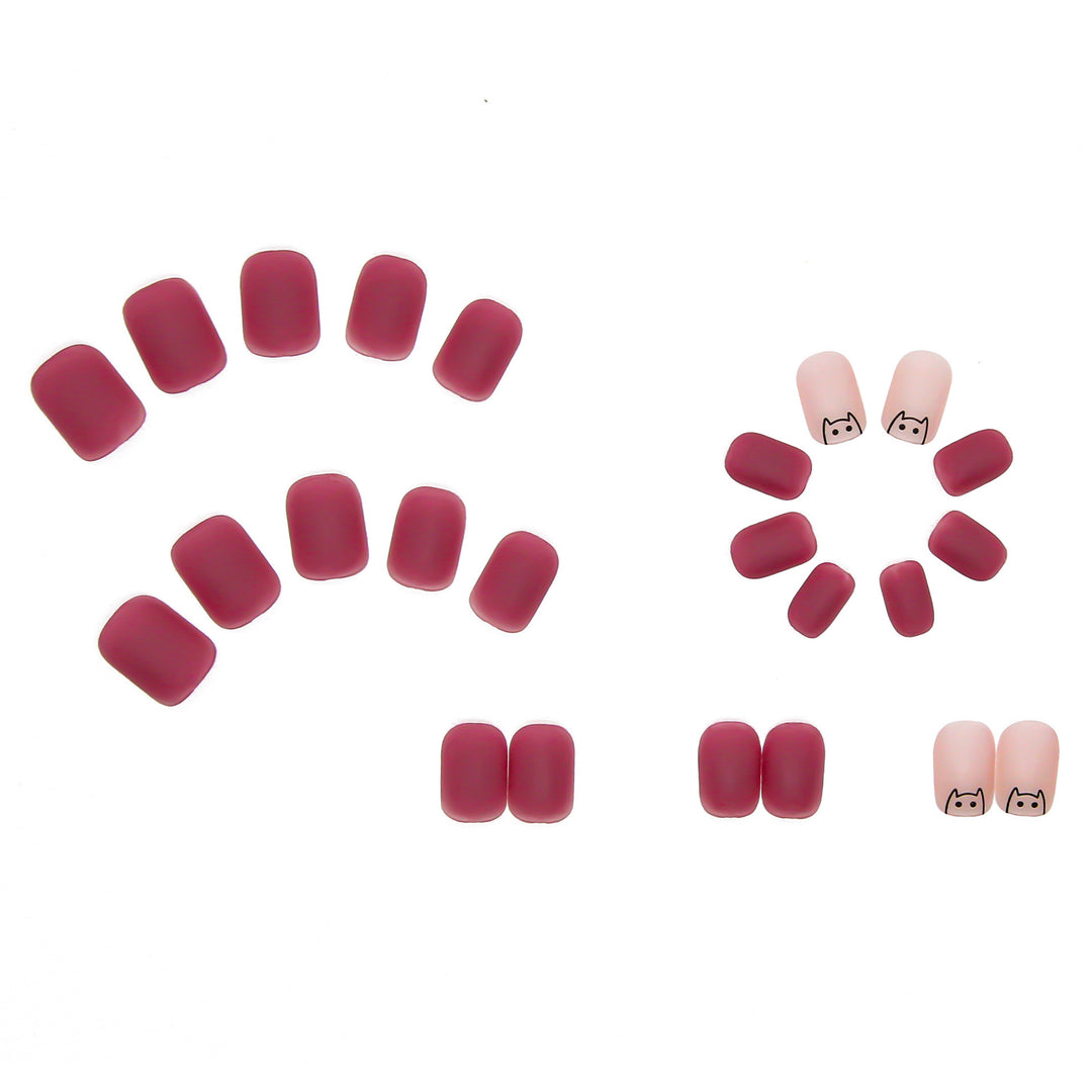 Playful Cartoon-Themed Press-On Nail Design