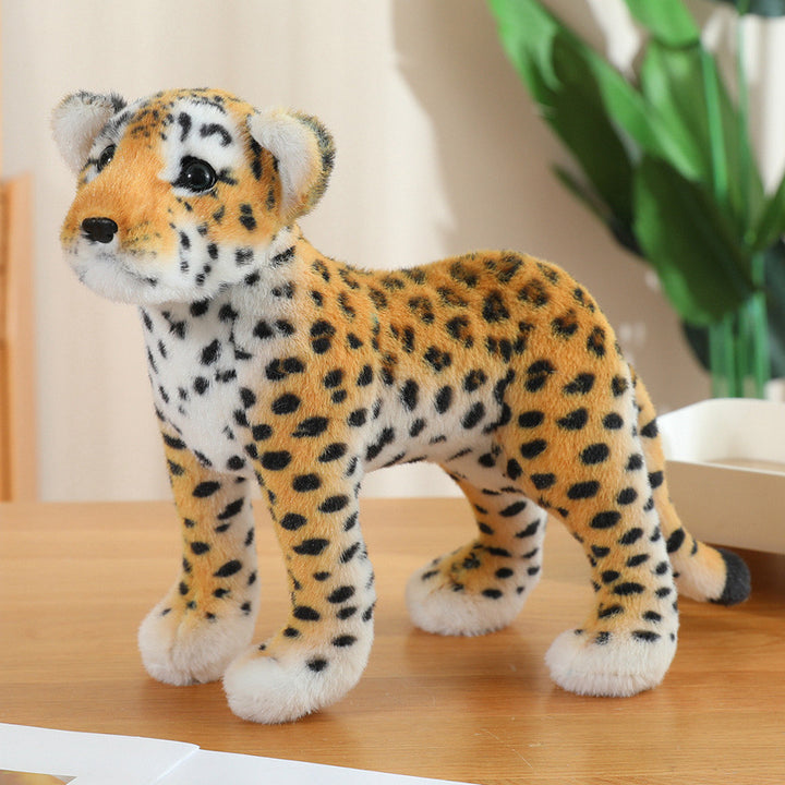 Realistic Standing Big Cat Plush Toy with Ultra-Soft Faux Fur and Poseable Legs Kalsten