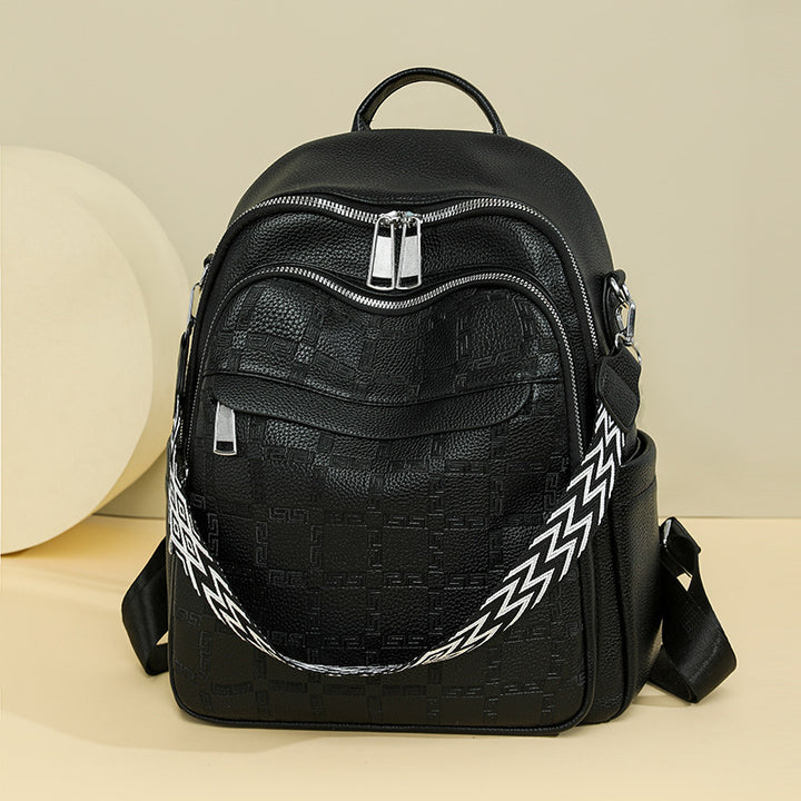 Versatile Textured Backpack with Multiple Compartts Kalsten