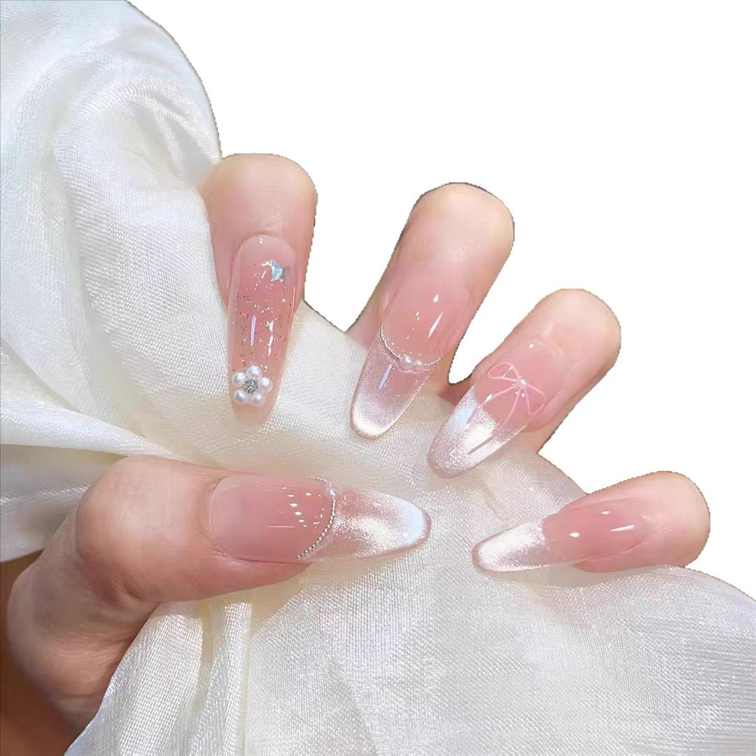 Elegant French Tip Press-On Nail Art Kalsten