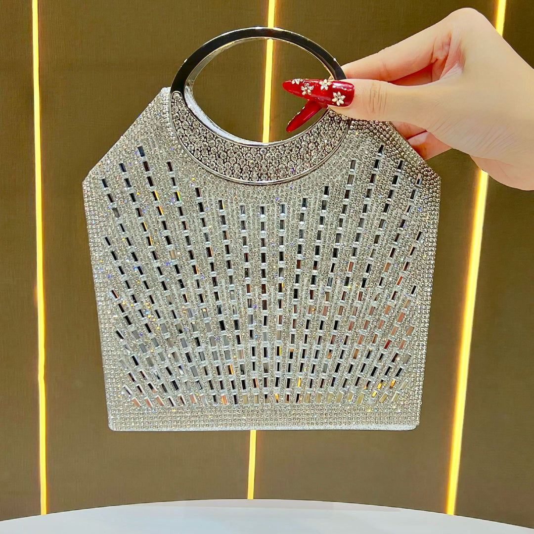 Statement Crystal-Studded Evening Handbag