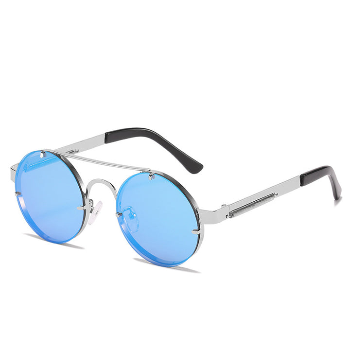 Women's round designer sunglasses with innovative metal frame and protective lenses Kalsten