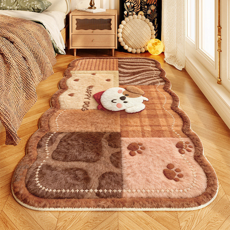 Cute Dog-Themed Plush Area Mat