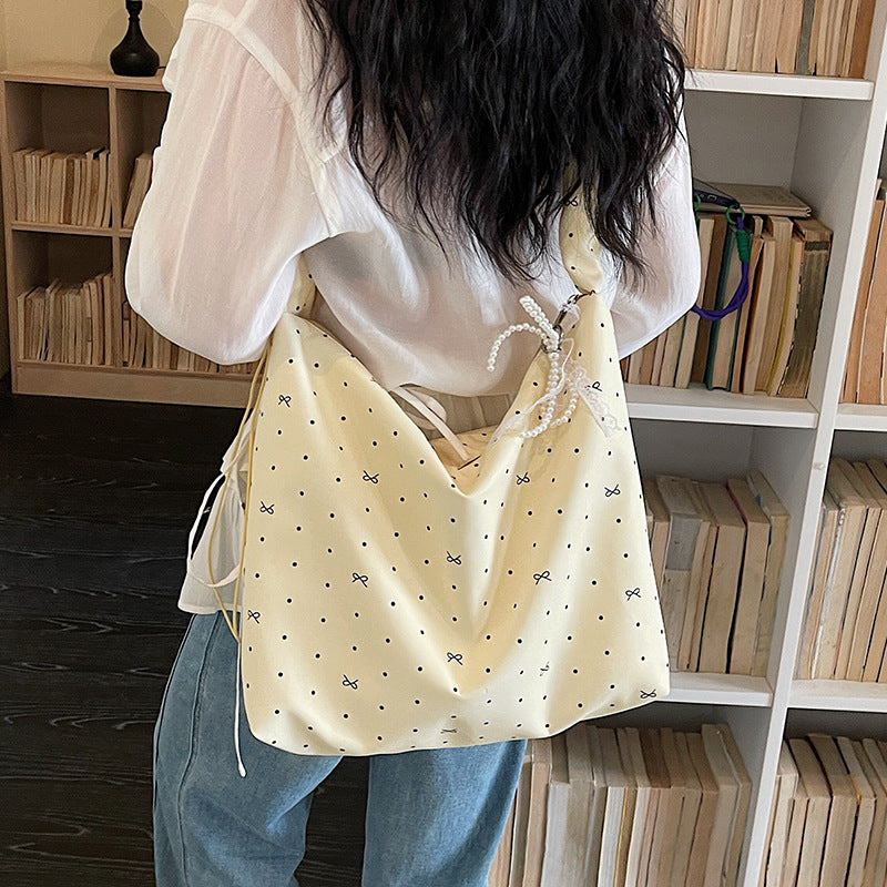 Casual Polka Dot Slouchy Handbag