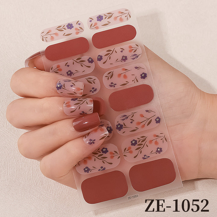 Floral Design Nail Art Wraps