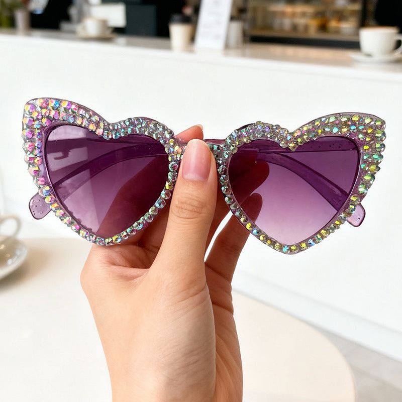 Heart-Shaped Pearl-Detail Sunglasses Kalsten