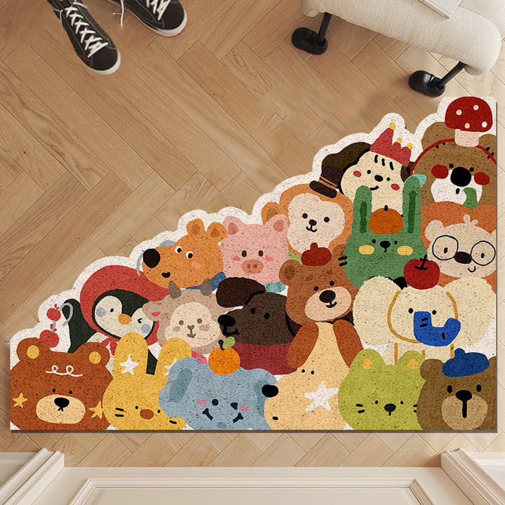 Playful Animal-Themed Area Mat