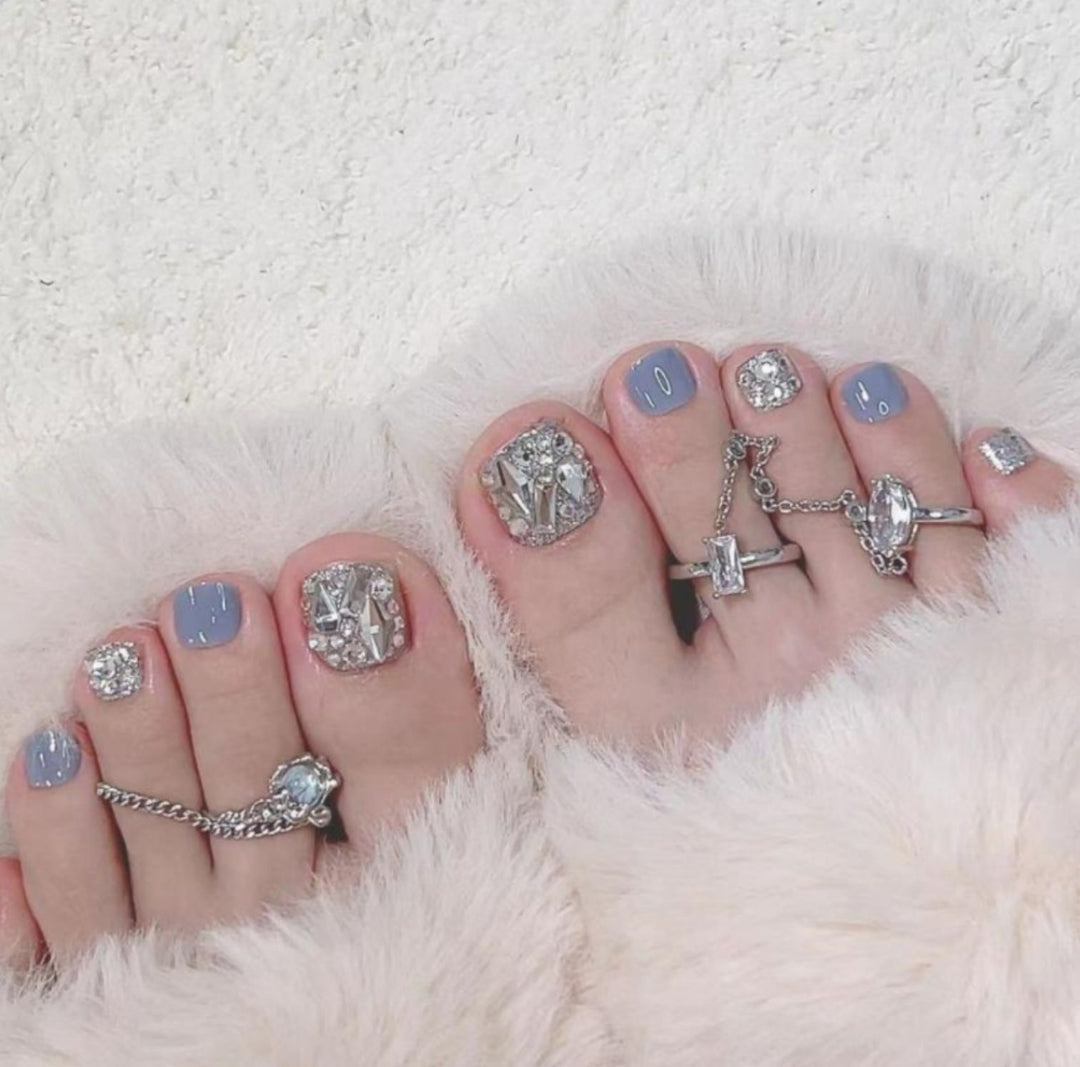 Decorative Rhinestone Toenail Art  1791110593