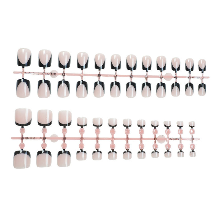 Elegant Press-On Nail Set with Unique Ombre Design Kalsten