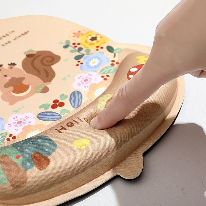 Floral-Themed Ergonomic Mouse Wrist Rest
