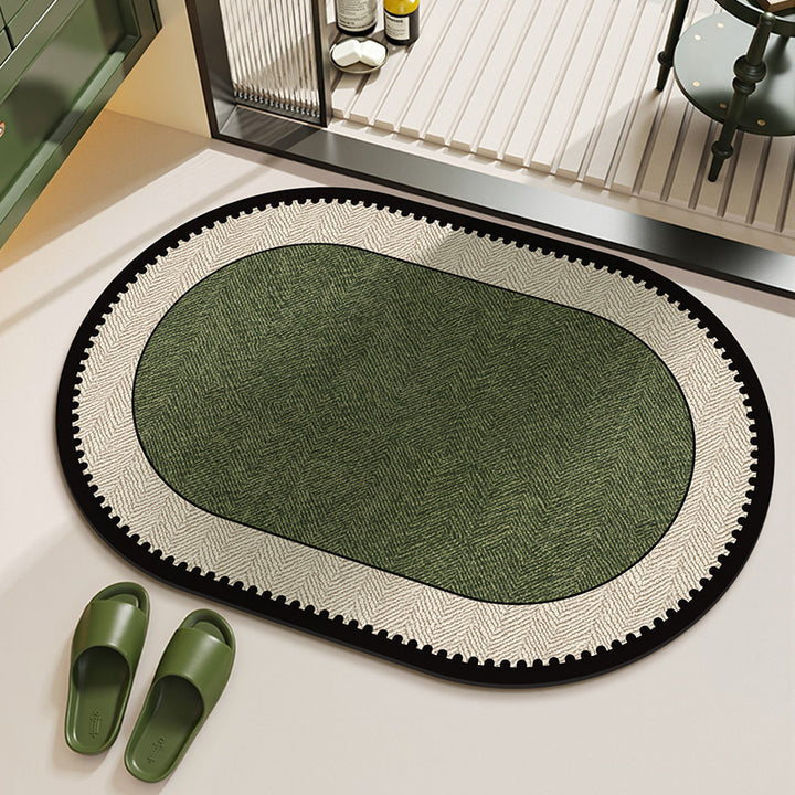 Elegant Herringbone Pattern Area Rug Kalsten