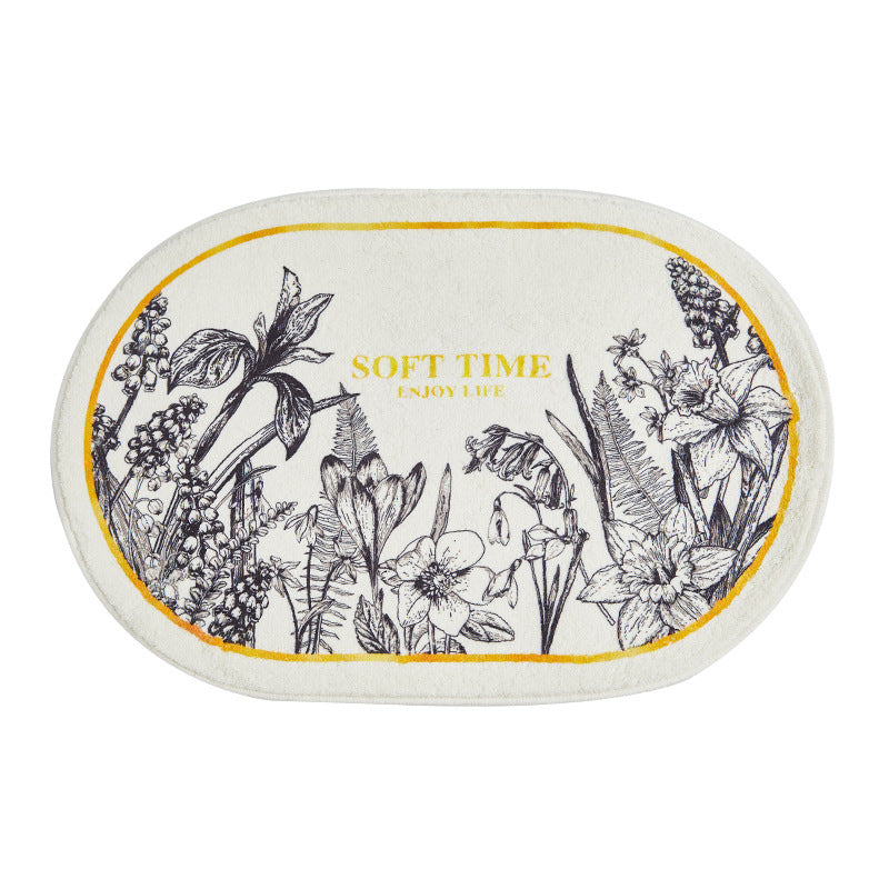 Decorative Botanical Bathroom Mat