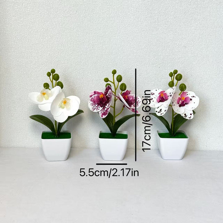 Decorative Artificial Orchid Centerpiece for Home Decor Display