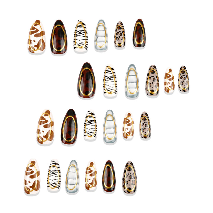Artistic Gel Press-On Nail Design