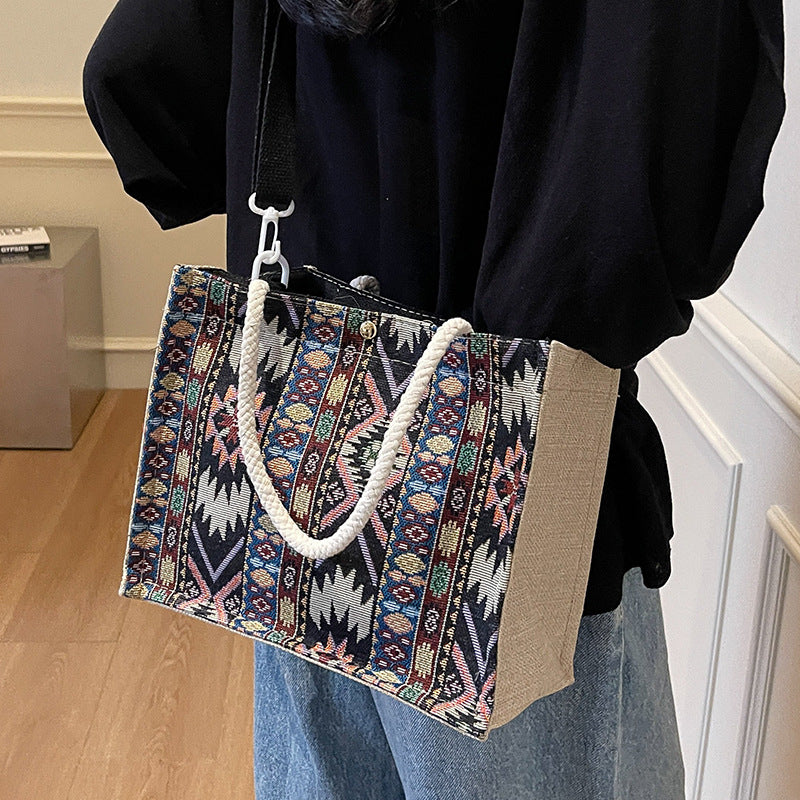 Handcrafted Ethnic Pattern Tote Bag