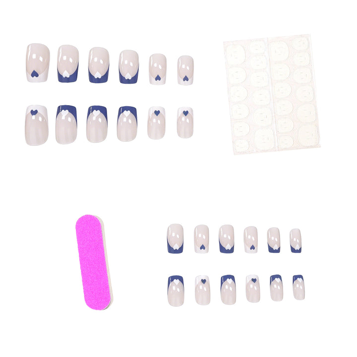 Artistic Heart Design Nail Enhancements Kalsten