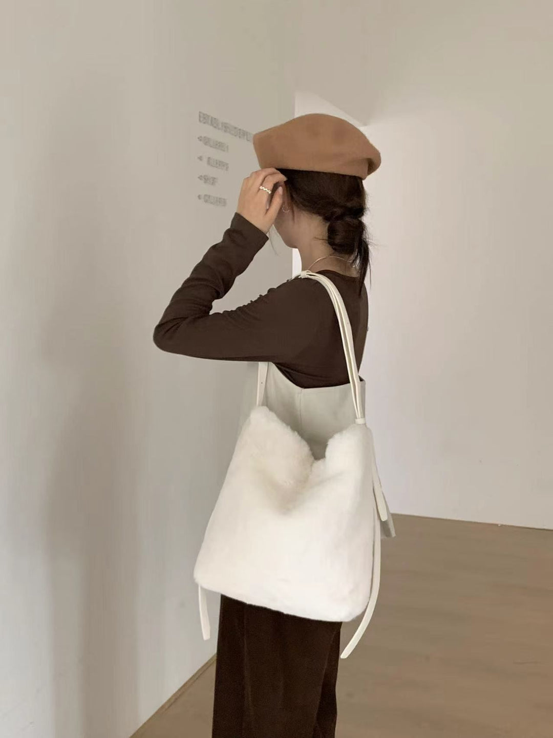 Contemporary Faux Fur Handbag