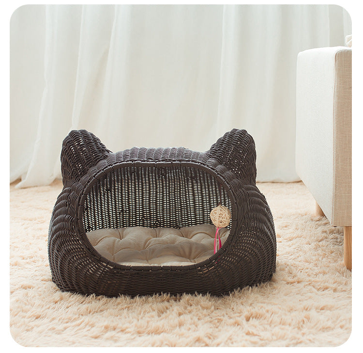 Cozy cat basket with ear design Kalsten