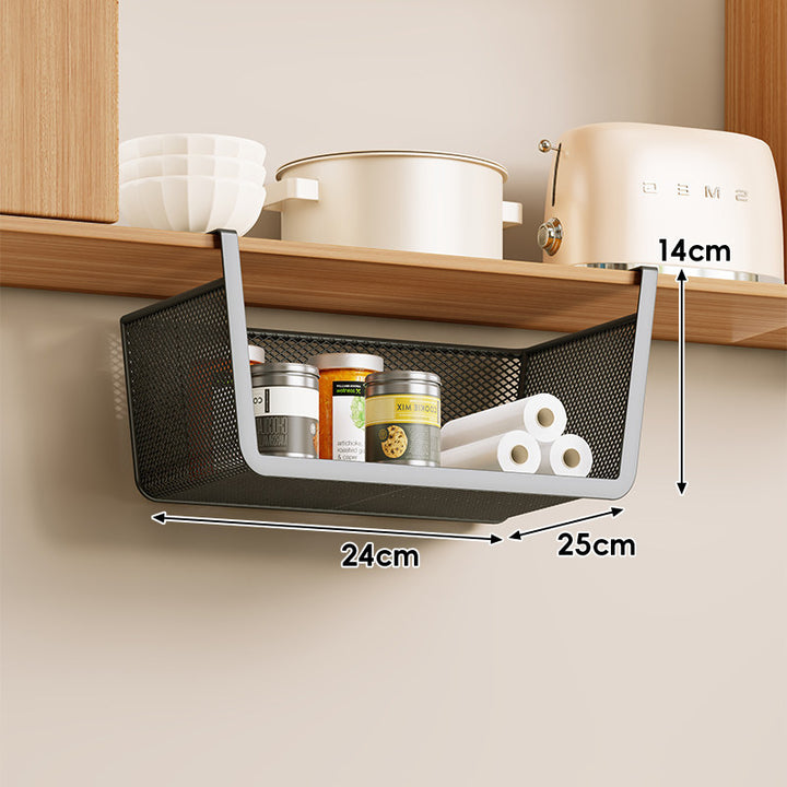 Adjustable Expandable Under-Shelf Pull-Out Sliding Storage Basket Organizer